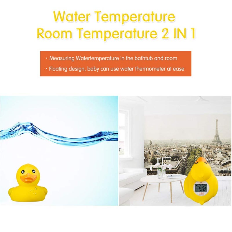 BH Baby Bath Thermometer, The Infant Bath Floating Toy Safety Temperature Water Thermometer, Baby Bath Essentials (Classic Duck) - Image 4